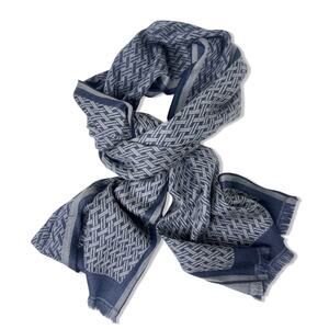 Ike Behar Blue and Gray Scarf